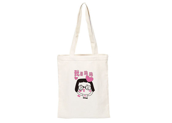 คุณภาพ  Custom Printed Cute Canvas Tote Bags Shopper Silk Screen Printed โรงงาน