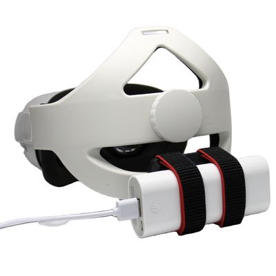 สายรัดแบตเตอรี่ด้านหลังแบบปรับได้ Power Bank Fixing Bracket สำหรับ Oculus Quest 2 MOBILE ที่ใส่แบตเตอรี่สำหรับชุดหูฟัง Quest 2 VR
