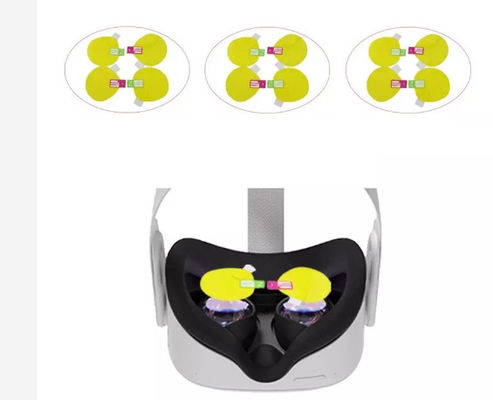 2021 ใหม่ 4in1 (4 ชิ้น) TPU VR ฟิล์มป้องกันหน้าจอฟิล์มเลนส์กล้องสำหรับ Oculus Quest 2 VR หมวกกันน็อคป้องกันรอยขีดข่วนตัวป้องกันเลนส์
