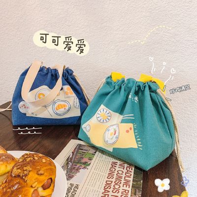 600D oxford Drawstring Lunch Bag กระเป๋าใส่อาหารกลางวันเด็กแบบพกพา Bentgo Insulated Lunch Bag