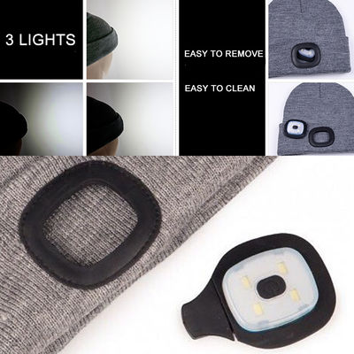 โรงงานราคา LED Lighted หมวกบีนนี่ฮิปฮอปผู้ชายถักหมวกฤดูหนาวที่อบอุ่นล่าสัตว์ตั้งแคมป์วิ่งหมวกของขวัญสำหรับผู้หญิงผู้ชาย