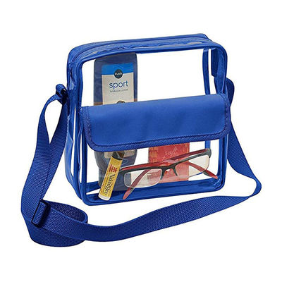 โลโก้ที่กำหนดเอง Clear Crossbody Purse Bag Letter Patches Available Stadium Approved Gym Clear Shoulder Tote Bag