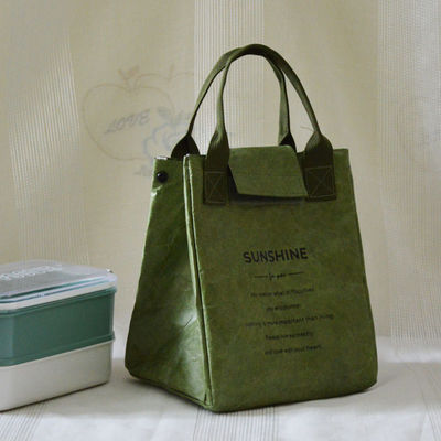 Dupont Paper Insulated Tote Lunch Bag คอนเทนเนอร์อาหารกลางวันกันน้ำในตู้เย็น