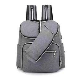 2 In1 Infant Baby Diaper Backpack Mami Mummy Bag พร้อมที่ชาร์จ USB