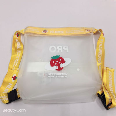 โรงงานขายร้อน PEVA Drawstring Bag เป็นมิตรกับสิ่งแวดล้อมกระเป๋าบรรจุภัณฑ์ Drawstring Backpack