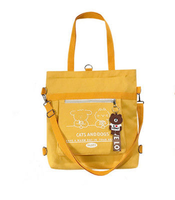 Basic Eco Canvas Bags Women Shopping กระเป๋านักเรียนแฟชั่นสำหรับเด็ก
