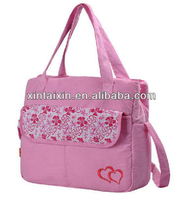 มัลติฟังก์ชั่นโพลีเอสเตอร์ Mommy Bag Portable Mummy Tote Dipper Bag