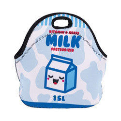 กระเป๋าใส่อาหารกลางวันหุ้มฉนวนกลางแจ้งแบบใช้ซ้ำได้กระเป๋าเก็บความเย็นโรงเรียน SBR กันน้ำ