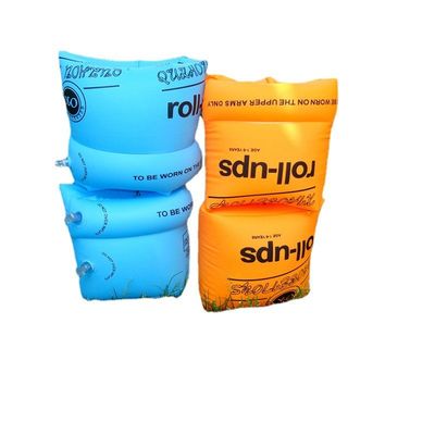 แหวนแขนว่ายน้ำเด็กพับได้ PVC Inflatable Float Air Sleeves Circle