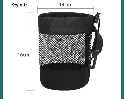 โพลีเอสเตอร์กีฬา Drawstring กระเป๋ากระเป๋าตาข่ายกระเป๋าสุทธิสำหรับเก็บลูกเทนนิสกอล์ฟ