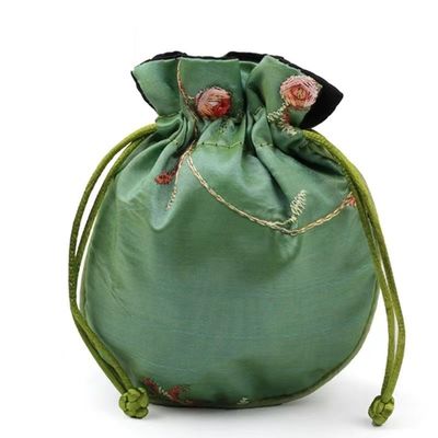 Multicolor Mini Chinese Silk Drawstring Bag Brocade Damask Jewelry Pocket Purse Gift Bags