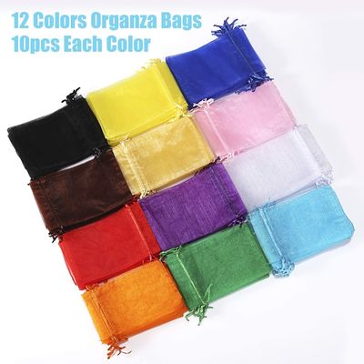 กระเป๋าใส่เครื่องประดับ Drawstring สีผสม 4x6 นิ้วสำหรับงานแต่งงานของขวัญคริสต์มาสโปรดปราน
