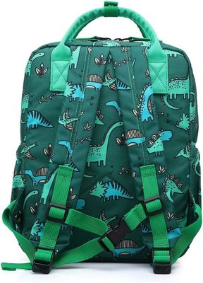 กระเป๋าเป้ไดโนเสาร์ยูนิคอร์นกระเป๋าหนังสือโรงเรียนเด็กผู้ชายเด็กอนุบาลกระเป๋าเดินทางเนอสเซอรี่พร้อมสายรัดหน้าอก (สีเขียว Di