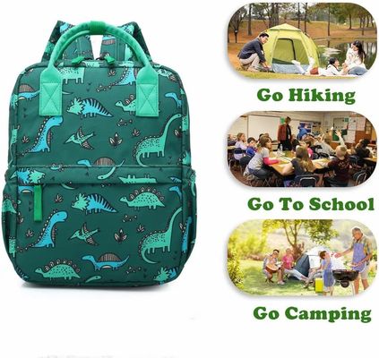 กระเป๋าเป้ไดโนเสาร์ยูนิคอร์นกระเป๋าหนังสือโรงเรียนเด็กผู้ชายเด็กอนุบาลกระเป๋าเดินทางเนอสเซอรี่พร้อมสายรัดหน้าอก (สีเขียว Di