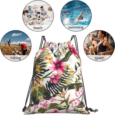 กระเป๋า Drawstring สำหรับผู้หญิง Girls String Backpack กระเป๋าโยคะไนลอนน้ำหนักเบากันน้ำ