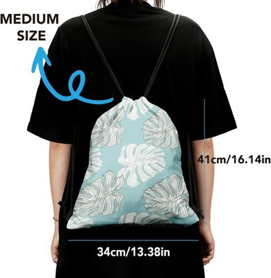 กระเป๋าเป้สะพายหลังน้ำหนักเบาและกันน้ำ Drawstring Bag String Bag Sackpack Gym Sports Travel Backpack