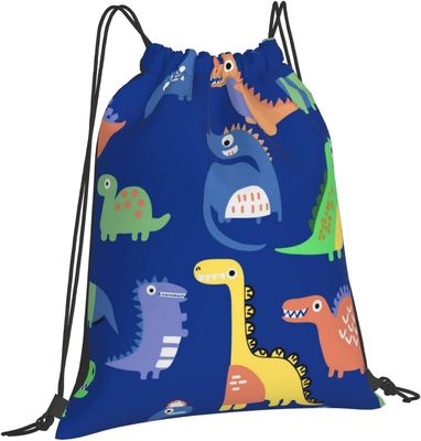 Drawstring กระเป๋าเป้สะพายหลัง Drawstring กระเป๋าสำหรับเด็กหญิงเด็กชายวัยรุ่นโรงยิมเต้นรำกระเป๋าสตริงไดโนเสาร์กันน้ำจำนวนมาก