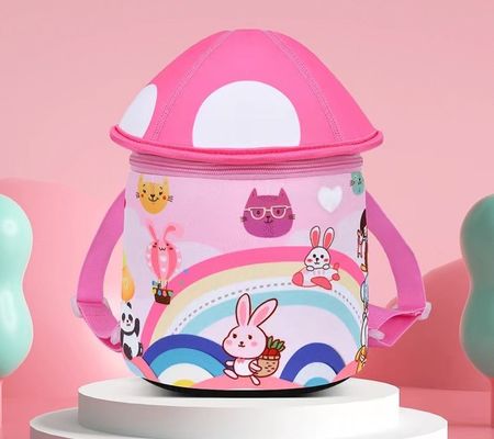 เห็ด 3D Neoprene การศึกษากระเป๋า SBR เป้เด็กกระเป๋าอนุบาลนุ่ม