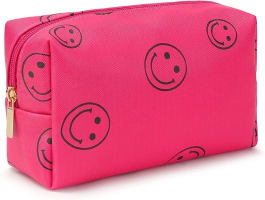 กระเป๋าใส่เครื่องสำอางหนัง Pu Preppy กระเป๋าใส่เครื่องสำอางค์กันน้ำน่ารักพกพาสะดวก