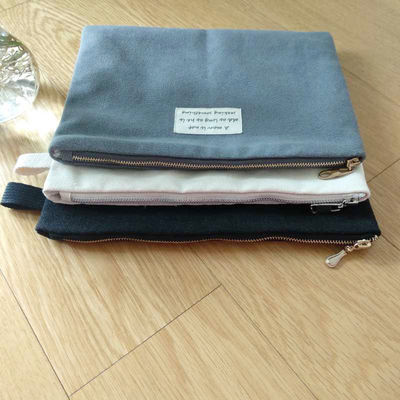 ซับในผ้าฝ้าย 12*8.5 ผ้าใบ ปากกา เคส ที่เก็บสเตชันเนอรี
