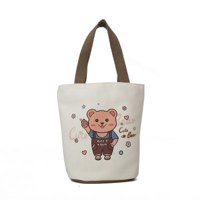 Simple Canvas Handles Zip กระเป๋า Eco Canvas น้ำหนักเบา