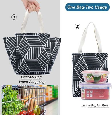 Rhombus Insulated Lunch Bag Water Resistant Thermal Lunch Cooler สำหรับผู้ใหญ่ปิคนิค