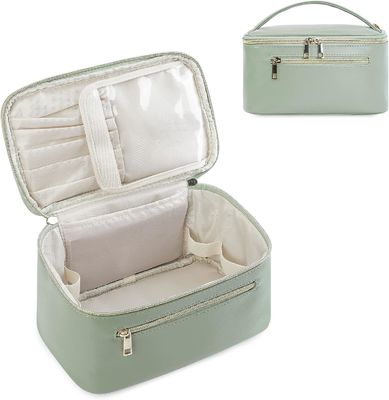 กล่องใส่แปรงแต่งหน้า Women Green Travel ทำจากหนัง Eco Vegan
