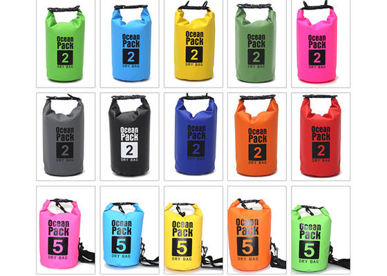 600D PVC Waterproof Ocean Pack Dry Bag OEM บริการโลโก้ที่กำหนดเอง