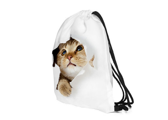 กระเป๋า Drawstring แบบกำหนดเองโพลีเอสเตอร์น่ารักน้ำหนักเบาส่วนบุคคล
