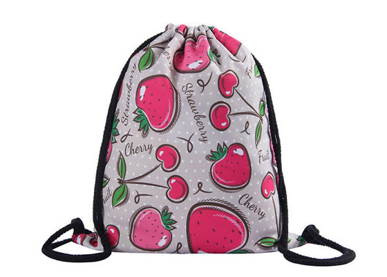 Cinch Drawstring Bag Backpack เย็บปักถักร้อย ผ้าไหม สกรีน พิมพ์